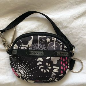 LEsportsac mini coin purse with keychain